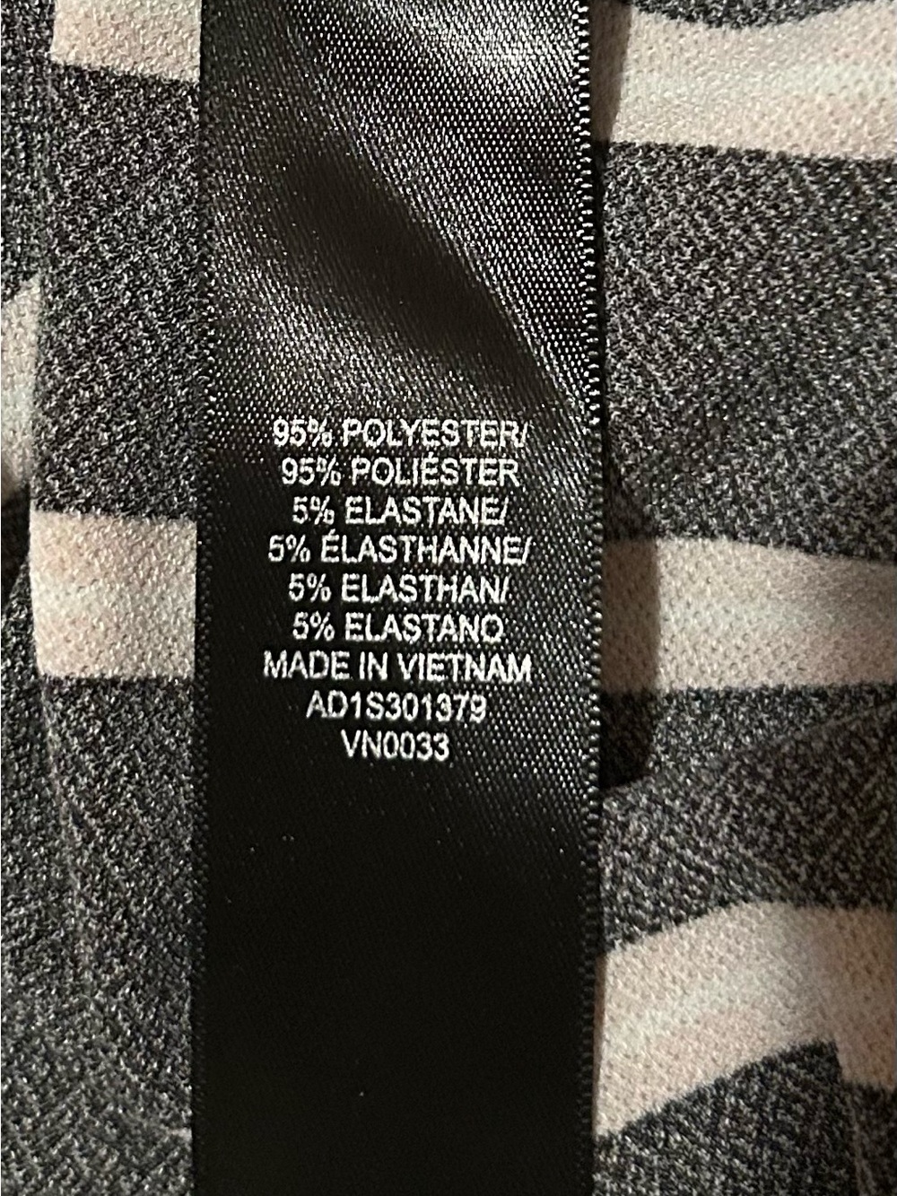 Adrianna Papell Black and Cream Striped Shirt - Picture 4 of 4